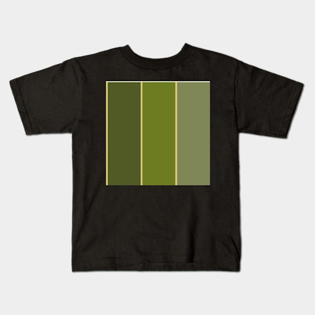 Parallel Green Kids T-Shirt by RealZeal